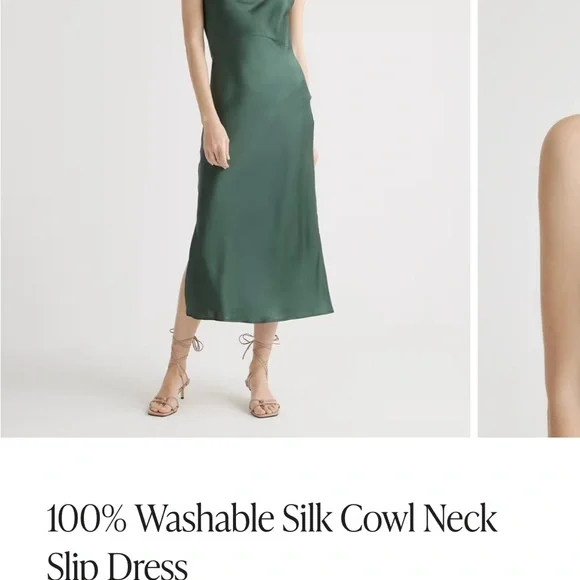 Quince cowl neck washable silk Dress - Picture 2 of 2